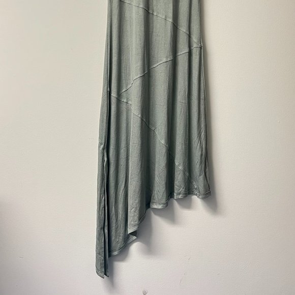 NWT! Anthropologie BORDEAUX Seamed Asymmetrical Maxi Dress In Green Large - Picture 5 of 5